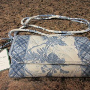 Vera Bradley Blue Toile Tri Fold Wallet